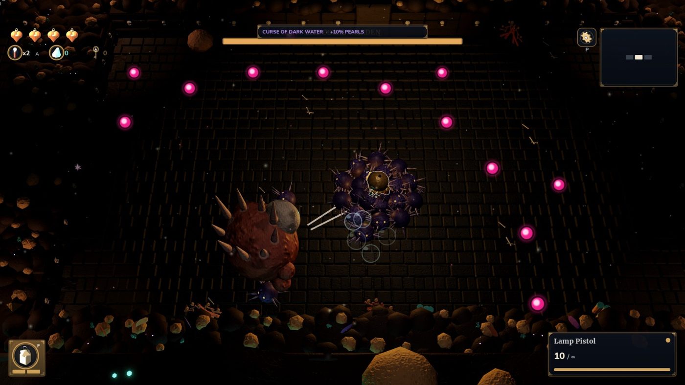 In-game capture: the Coral Warden's ring, seen from the game camera.